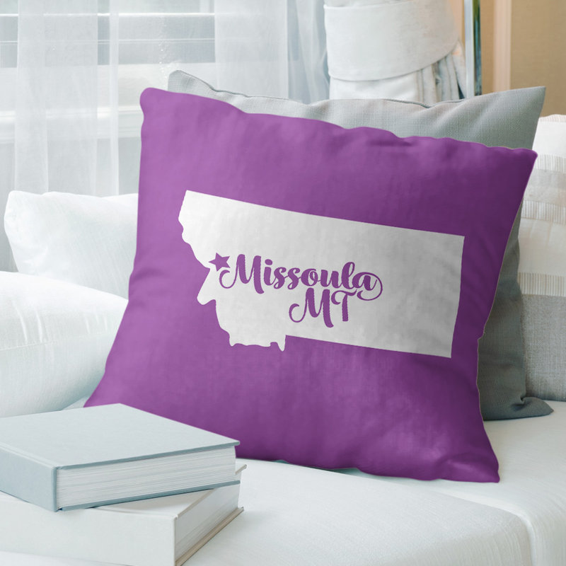 Coussin, 26 po x 26 po, Violet, Missoula