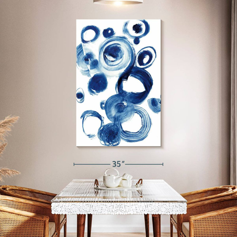 Avery Blue Circle Study IV, 51" H x 34" W
