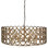 Lustre cylindrique circulaire unique à 8 lumières avec accents en fer forgé