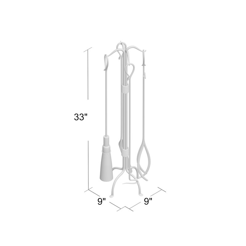 Angulo Iron Fireplace Tool Set