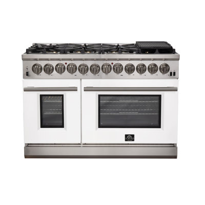 Capriasca - Cuisinière à carburant double autoportante de 30 po 4,32 pi³ avec veilleuse Titanium Professional