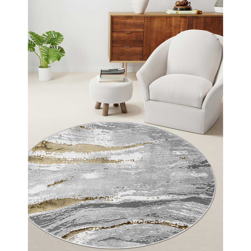 Non Slip Rugs For Living Room Hallway Rug Kitchen Bedroom Carpet Door Mat, Round 120 cm
