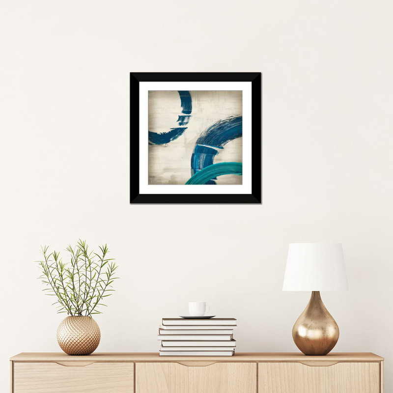 « halcyon ii », impression sur toile, H 16 po x l 16 po x P 1 po, Papier d'art encadré noir, Blanc