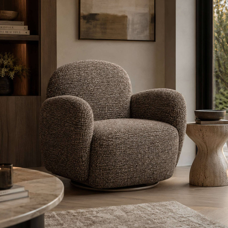 Upholstered Swivel Accent Chair