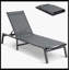 Chaise longue pour patio extérieur, chaise longue inclinable réglable à 5 positions, respirante et durable pour les bains de soleil, la piscine et la cour