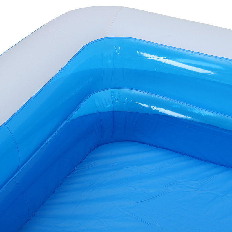 Alando Plastic Rectangle Inflatable Pool H x W x L, 50cm H x 262cm W x 175cm D
