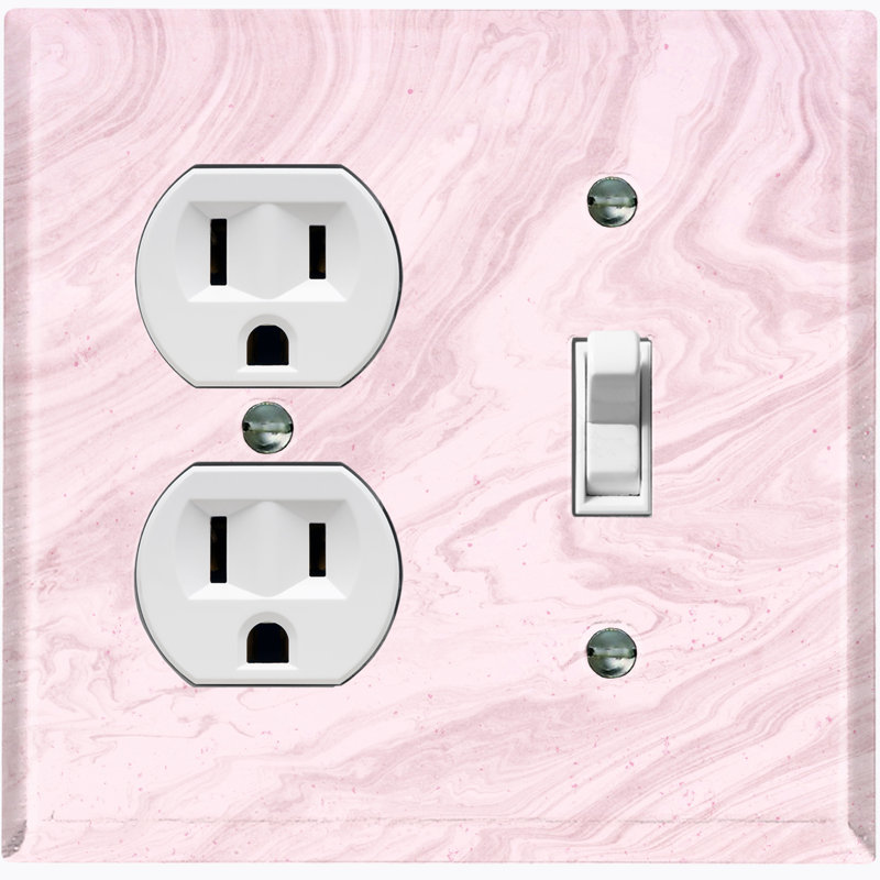 Plaque murale 2 bandes, Rose / blanc