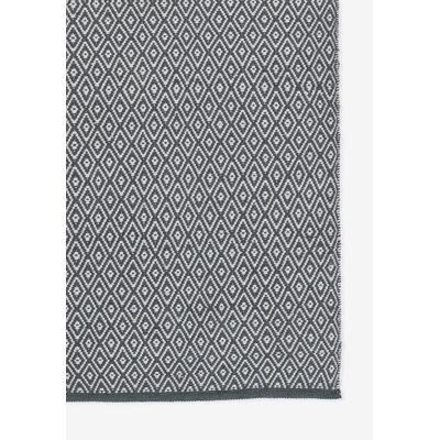 River Geometric Area Rug in Black