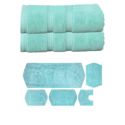 Ensemble de serviettes de bain 2 pièces et 5 tapis de bain 5 pièces Bryd Collection (ensemble de 7)