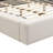 Linen Upholstered Platform Bed With Thick Headboard & Rubberwood Frame-118728745-118728748