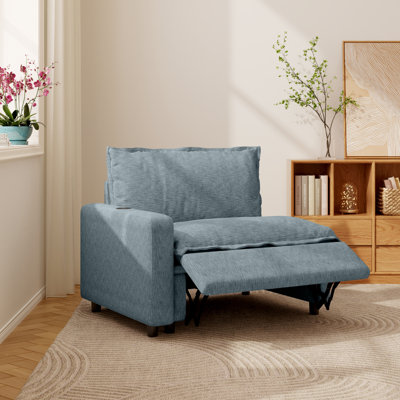 Gracey Linen Upholstery One-Armed Power Recliner