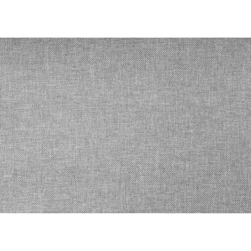 Grey Linen Twin Bed Frame - Comfortable Foam Padding Bedroom Furniture Upholstered In Soft