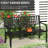 50" Outdoor Metal Porch Bench , Black Slatted Seat For Garden, Backyard, Poolside, Lawn. Stable & Long-Lasting, Comfy 2 People, Easy To Clean Every So Often Bench, With Dependable, Ergonomic Two,