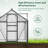 6' X 4' Greenhouse For Outdoors, Polycarbonate Greenhouse With Rain Gutter And Roof Vent, Aluminum Walk-In Green Houses For Outside For Patio Backyard Garden, Dark Green-123051912-123051910