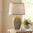 Iftikar 24" Rustic Retro Ceramic Table Lamp with Crystal Base, Includes Free E26 LED Bulb - Farmhouse Bedroom & Living Room Lighting