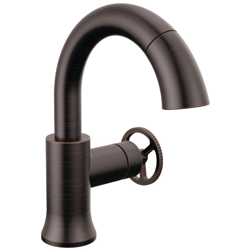 Trinsic Single Hole Pull Out Sprayer Bathroom Faucet, Single Handle Bathroom Sink Faucet, Bronze