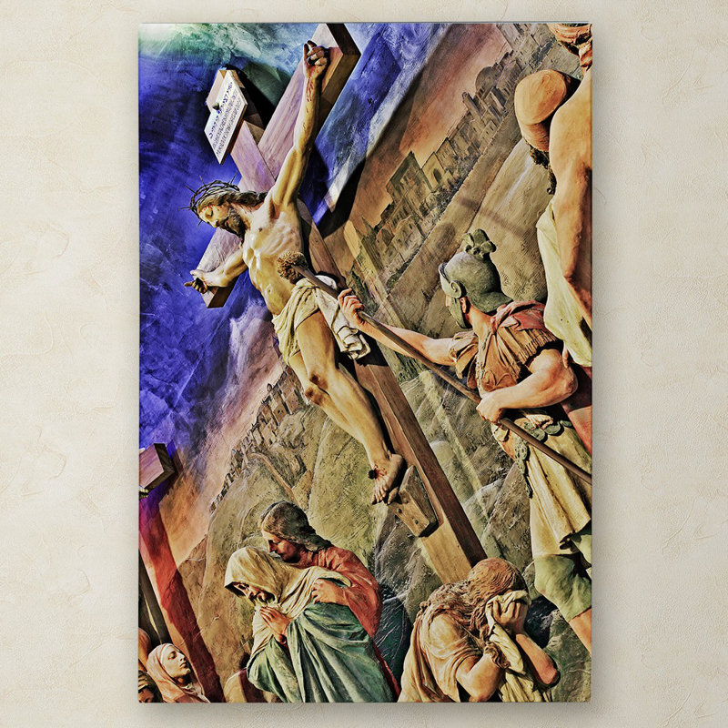 Altar of Calvary 25" x 20" Multicolor Canvas Print