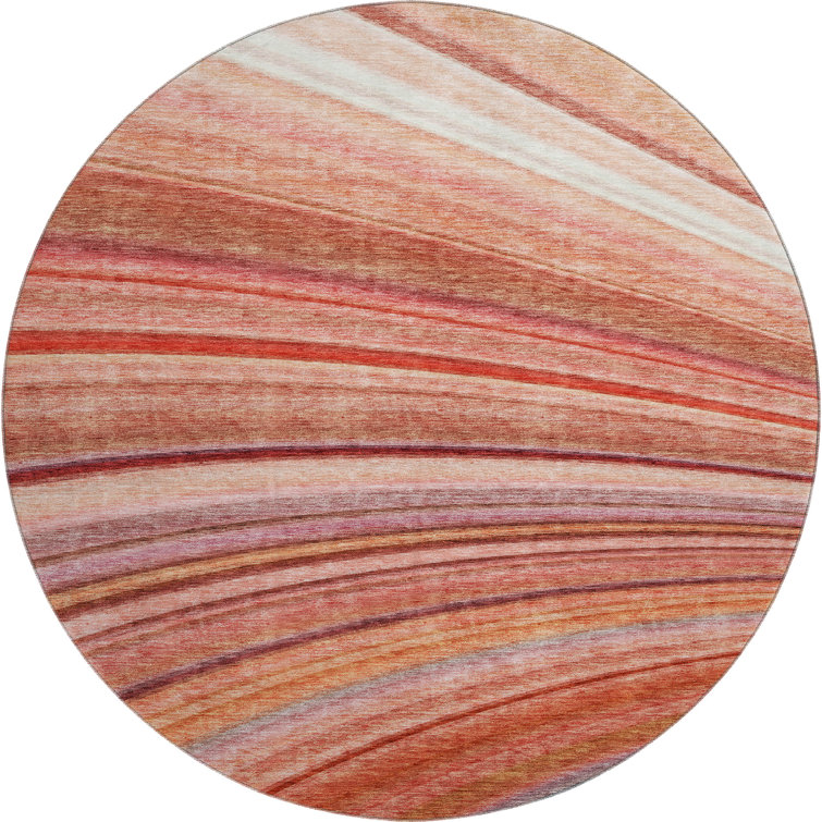 Premium Machine Washable Cerrito AMF585 Terracotta Rug