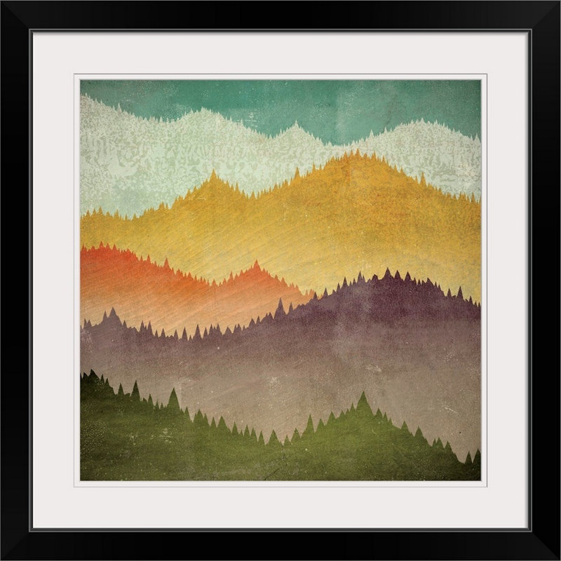 « mountain view » par ryan fowler, impression, H 28 x l 28 po x P 1 po, Cadre noir