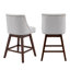 Tabouret de bar et de comptoir pivotant de 26,6 po avec garniture cloutée Logreira-1098008730