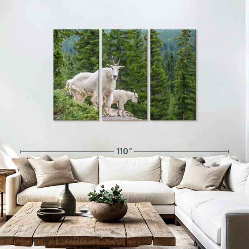 Brampt Cliff Mountain Goats, 48" H x 74" W