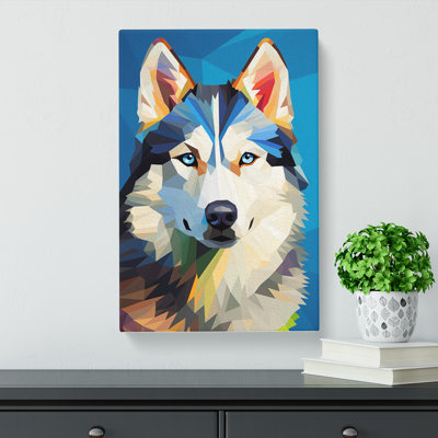 Husky Minimalism Art - Wrapped Canvas