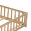 Full Size Floor Platform Bed With Fence And Door-363442562