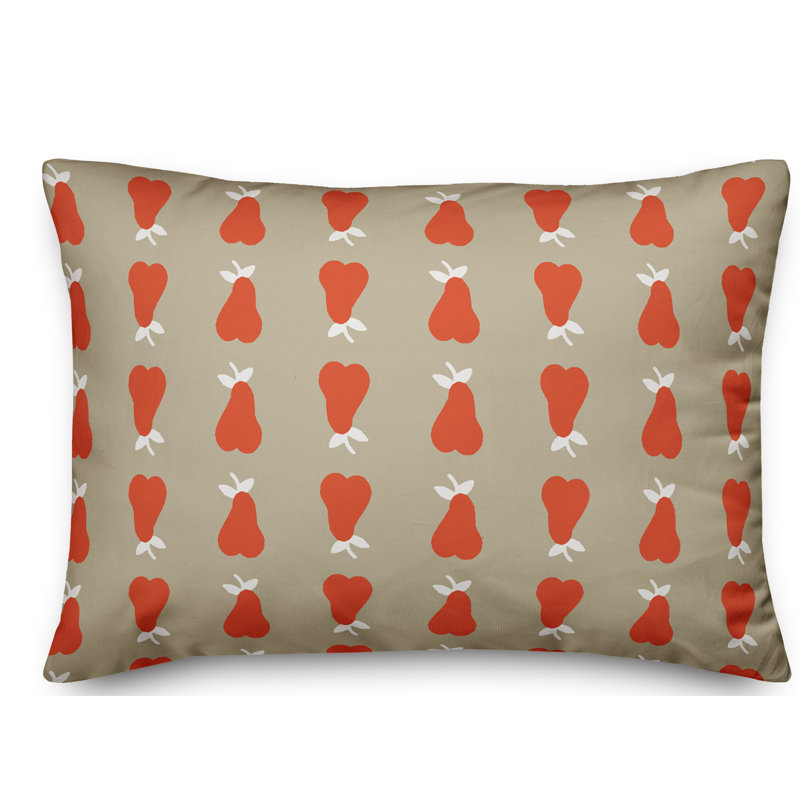  Coussin Pear, Rouge/brun clair