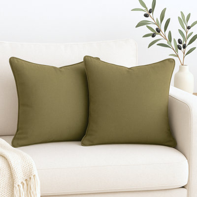 Textured Cotton Throw Pillow Covers  Modern Cushion Covers  Elegant Square Pillow Cases