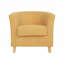 Fauteuil club en polyester rembourré avec quatre pieds en bois
