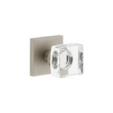 Viaggio Quadrato Rosette Passage (Hall & Closet) with Quadrato Crystal Knob
