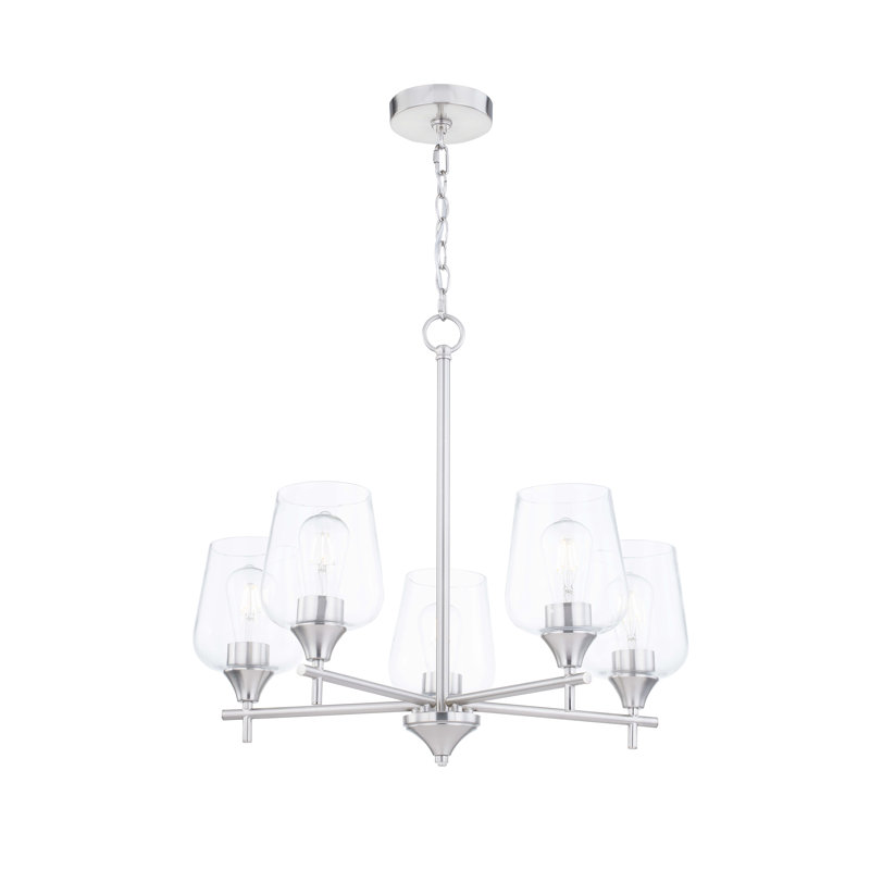 Meredith Chandelier, Brushed Nickel