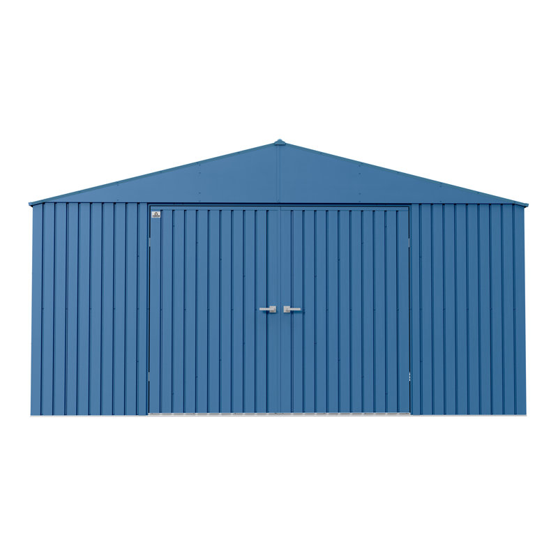 Elite 14 ft x 16 ft Blue Steel Storage Shed