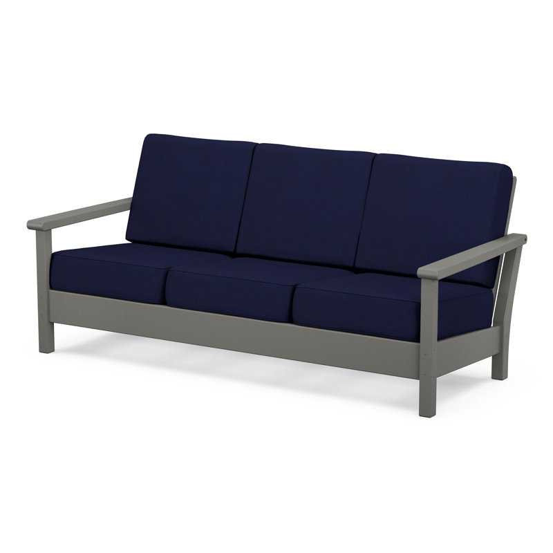 Harbour Deep Seating Sofa, Slate Gray, Navy