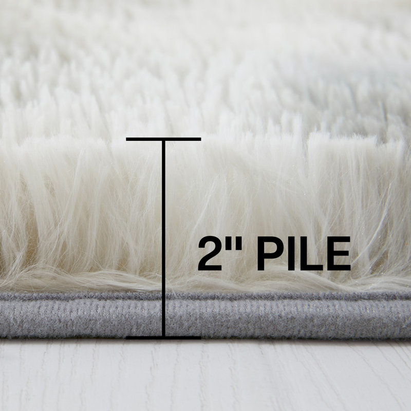 Tapis à poils longs 2X3 ultra doux - texture veloutée élevée, lavable à la machine, envers antidérapant