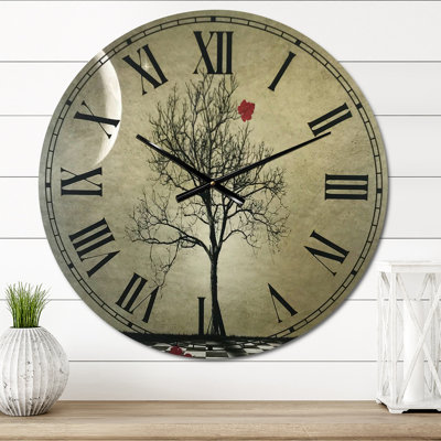 Inevitable - Farm Round Metal Clock