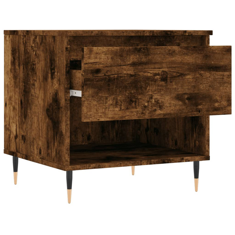 Coffee Table with Storage, Smoked Oak