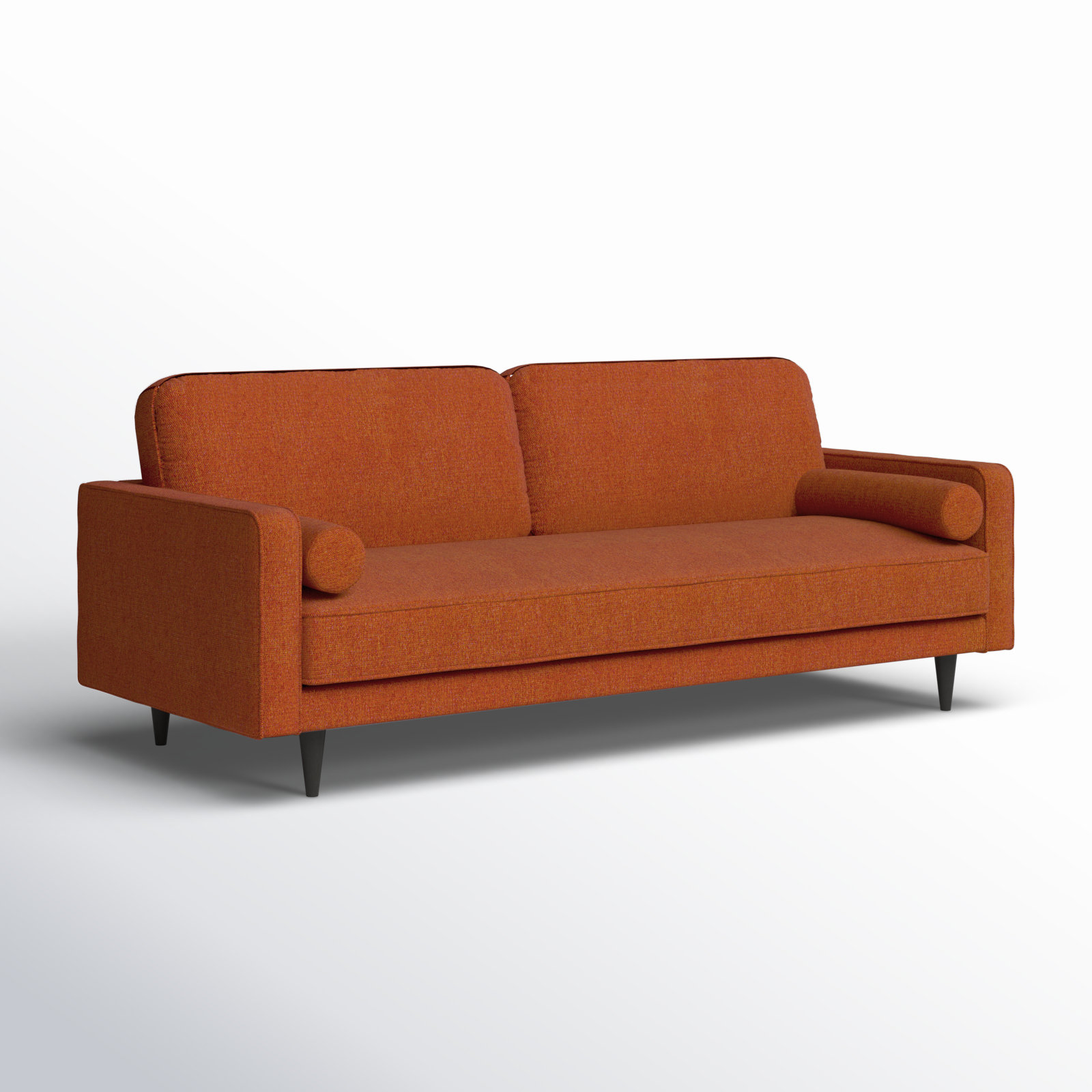 Curt 82'' Upholstered Sofa, Rust Performance Chenille