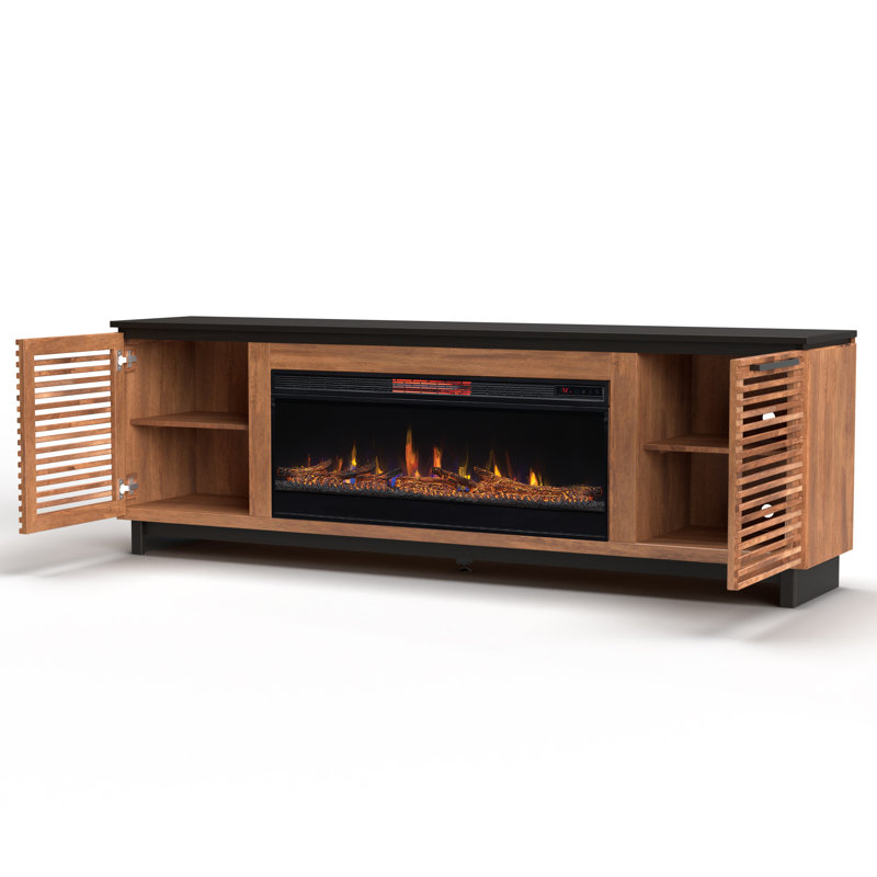 Liddel 86" Fireplace TV Stand for TVs up to 95", Handcrafted in Arizona