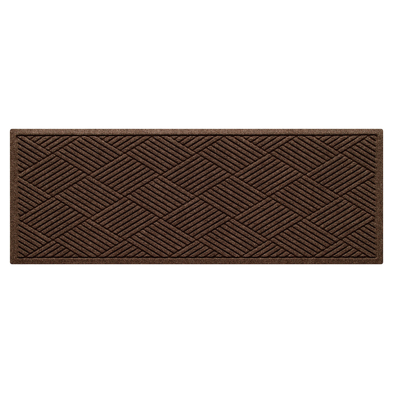 WaterHog Diamonds Non-Slip Doormat, Dark Brown, Runner 22" W x 60" L