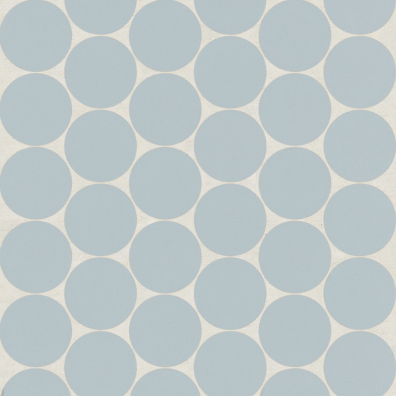 Marin 2" x 2" Penny Round Matte Porcelain Mosaic Tile, Misty Blue