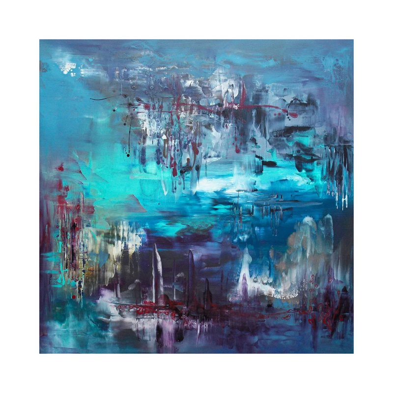 Sapphire Lagoon by Paresh Nrshinga - Gallery-Wrapped Canvas Giclée on Canvas, 45.72 cm H x 45.72 cm W, Wrapped Canvas