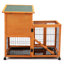 Grande cage à lapin orange avec aire de repos - toit imperméable amovible et spacieux pouvant accueillir divers animaux de compagnie