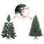 vidaXL Slim Christmas Tree Green PVC and Solid Pine wood-118782070