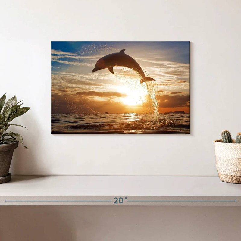 Brampt Dolphin Jump Silhouette, 8" H x 12" W