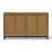 Modern Boho Solid Wood Sideboard Cabinet with Rattan Inlay Doors, Adjustable Shelves & Soft-Close Storage - Natural Wood-118226007