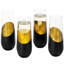 9 oz Flûtes à champagne modernes en or noir
