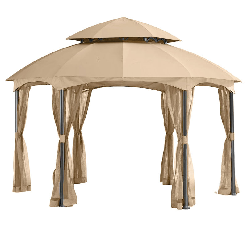 Garden Winds Replacement Canopy for Gazebo, Beige, Fabric