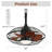 Mistkowski 20" 5 ABS Blades Small Caged Flush Mount Ceiling Fan with LED Lights,Pastoral style