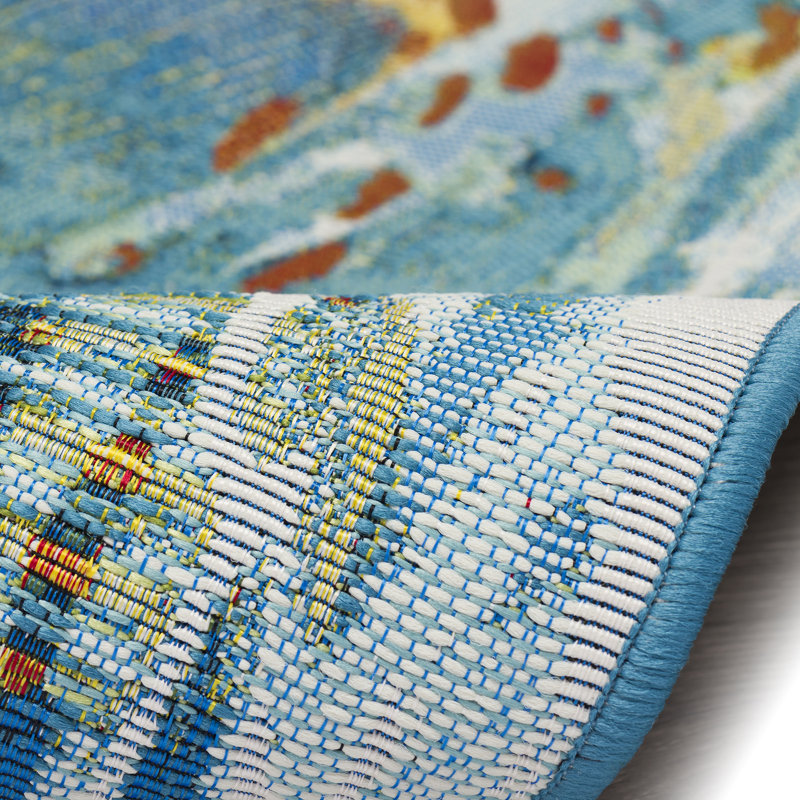 Thomasina No Pattern And Not Solid Color Synthetic Non-Skid Kitchen Mat, Rectangle 2'5" x 3'11"